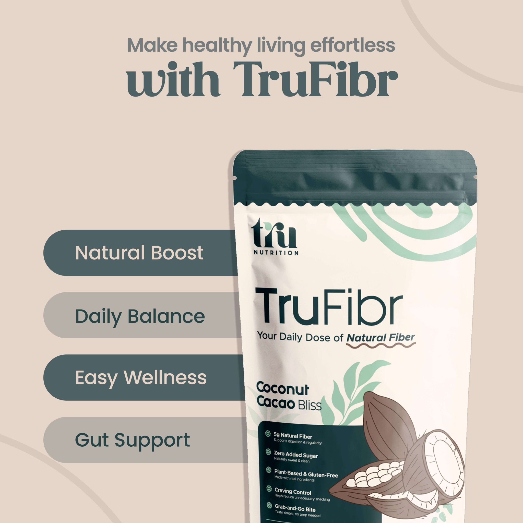 Coconut Cocao Fiber Bites - TruFibr